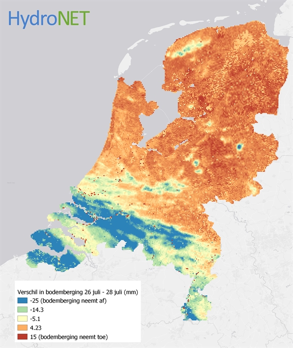 verschil bodemberging 26-28 juli